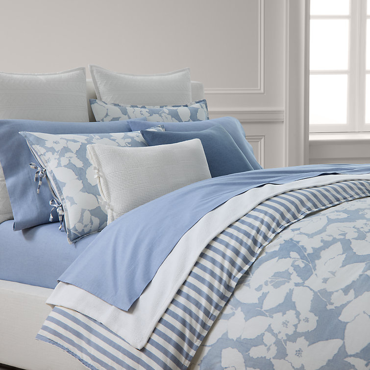 2024 RUFFLED CHAMBRAY REVERSIBLE QUILT – KING